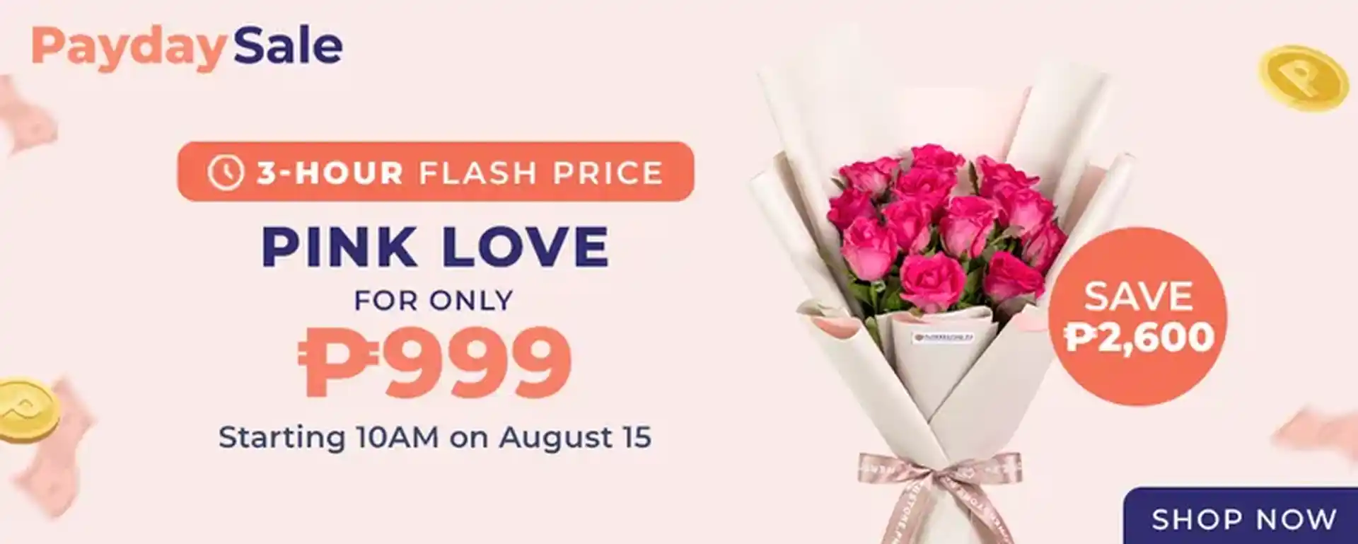Flowerstore LTO - Pink Love - Aug 15, 10am
