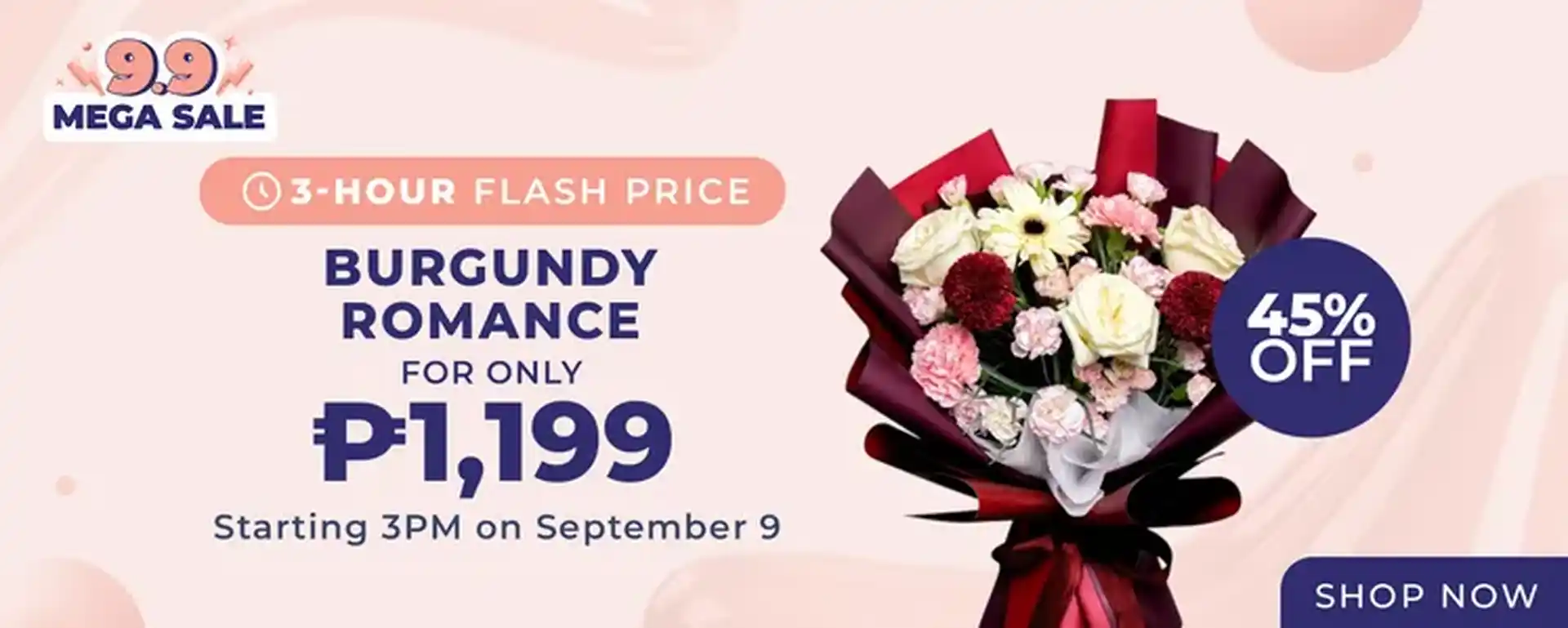 Flowerstore LTO - Burgundy Romance - Sep 9, 3PM