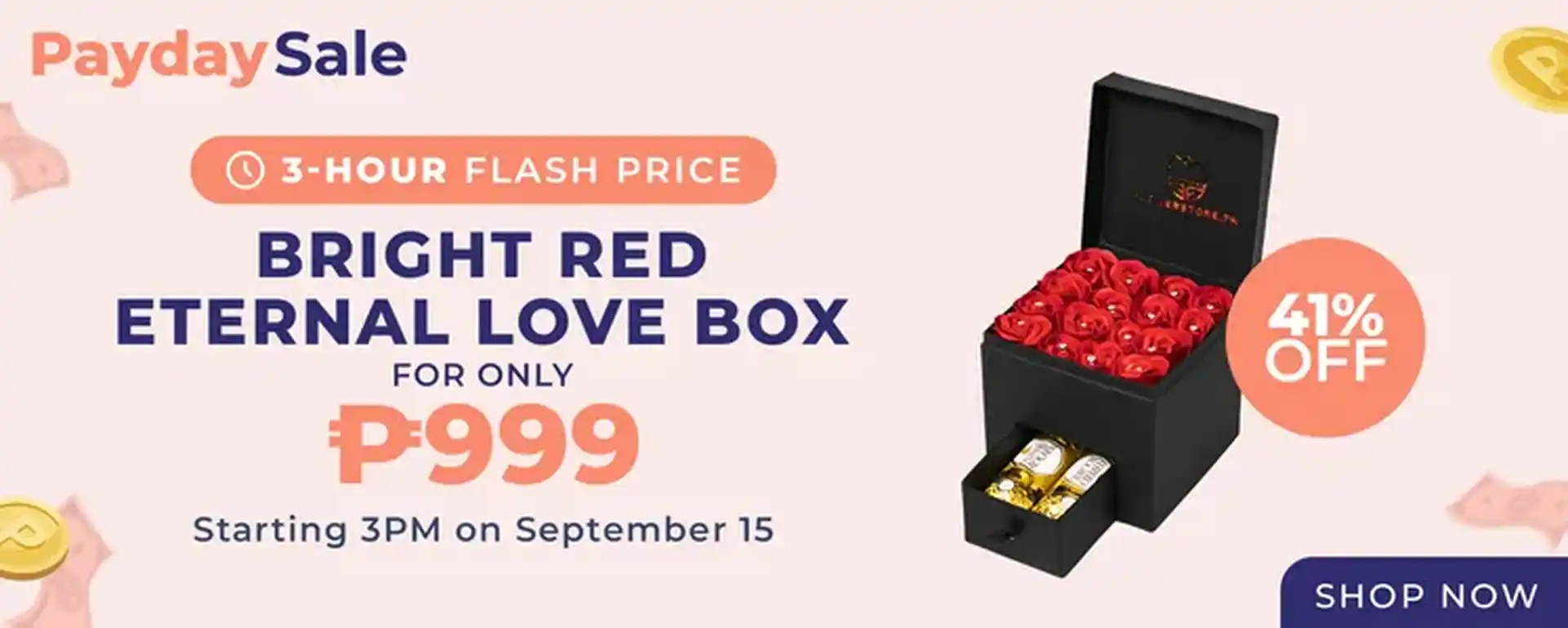 Sep 15  Bright Red Eternal Love Box 3pm