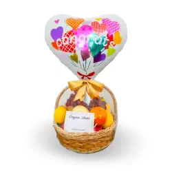 Fruit Basket Share with Balloon
