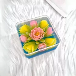 Pocket of Blooms Jelly Bento Cake