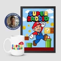 Super Daddio Mug & Frame Bundle