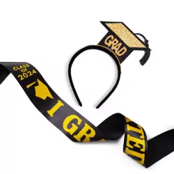 Graduation Sash & Headband.