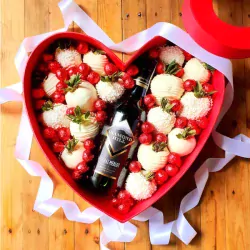 Grazing Chocolate Strawberries with 250ml Red Wine