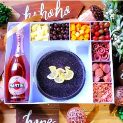 Festive Graze Box with Martini Rosé (750ml).