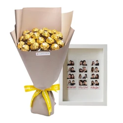 Chocolate Love with Personalized Photo Frame