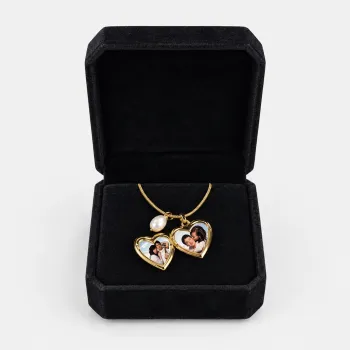 Heart Photo Locket Necklace