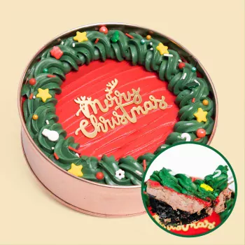 Merry Christmas Cake in Can