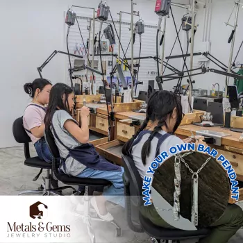 Make Your Own Bar Pendant Workshop by Metals & Gems Jewelry Studio