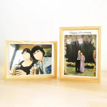 Personalized Faceless Art Wood Frame - Online Gift Delivery ...
