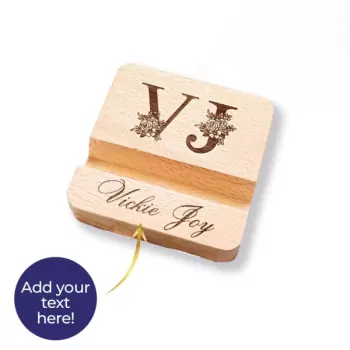 Personalized Wooden Phone Stand