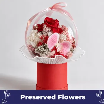 Ruby Dried Floral Balloon