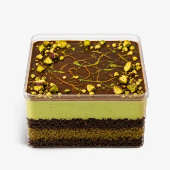 Pistachio Kunafa Cake