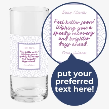 Bright Recovery Cylindrical Vase.