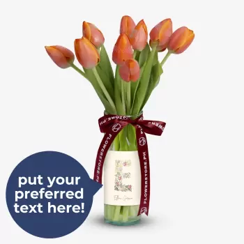 Red-Orange Tulips (10 Stems)