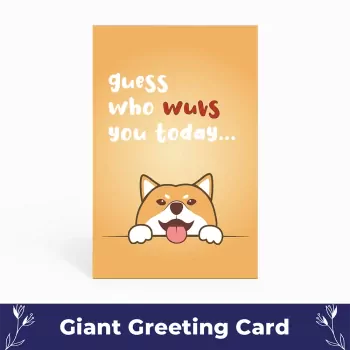 Wuv You Giant Card (12.5in x 8.5in)