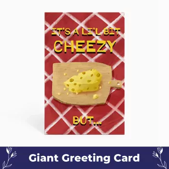 Cheezy Love Giant Card. (12.5in x 8.5in)