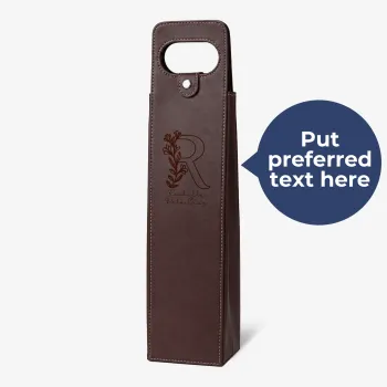 Personalized Leather Wine Tote