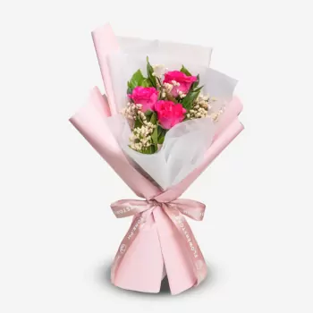 3 Pink Roses