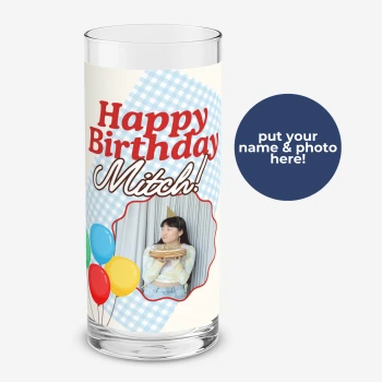 Birthday Bash Cylinder Vase.