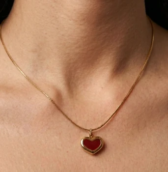 Renee Red Heart Necklace