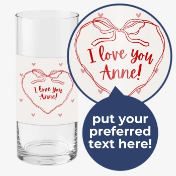 I Love You Cylindrical Vase.