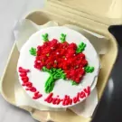 Blooming Bento Cake - Red Flowers - Red Velvet