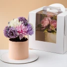 Floral Pot Cake - Chocolate Peach and Yellow