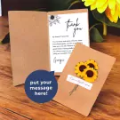 Mini Sunflower Message Card (Kraft) - default