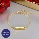 Personalized Slim Curved Bracelet - default