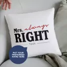 Personalized Right Pillow - default