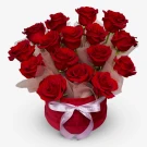 Scarlet Velvet Rose Box (16 Ecuadorian Roses) - Standard