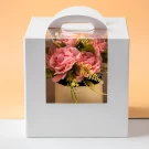 Floral Pot Cake - Chocolate Peach and Yellow