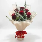 Liora Bloom (6 Ecuadorian Roses) - Red Roses