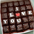 Message Brownies - I love You