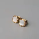 Lily White Cube Earrings - default