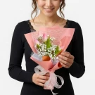 Blushing Charm Tulips (3 Stems)