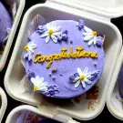 Purple Me Daisy Bento cake - Chocolate