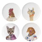 Animal Printed Porcelain Plate Set - Standard
