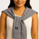 Personalized Knitted Shawl - Gray