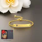 Personalized Hollow Heart Adjustable Bracelet - default