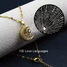 100 I Love You’s Crescent Necklace - default