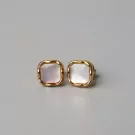Lily White Cube Earrings - default