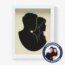 Personalized Silhouettes Wall Art - Standard