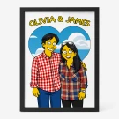 Personalized Simpsons Couple Poster - Standard