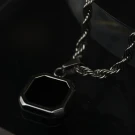Farris Black Square Chain Necklace - Standard