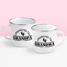 Promoted to Grandparents Enamel Mugs - Standard