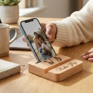 Personalized Wooden Phone Stand - Standard