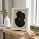 Personalized Silhouettes Wall Art - Standard