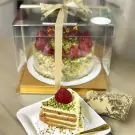 Strawberry Pistachio Sansrival - 8 inches